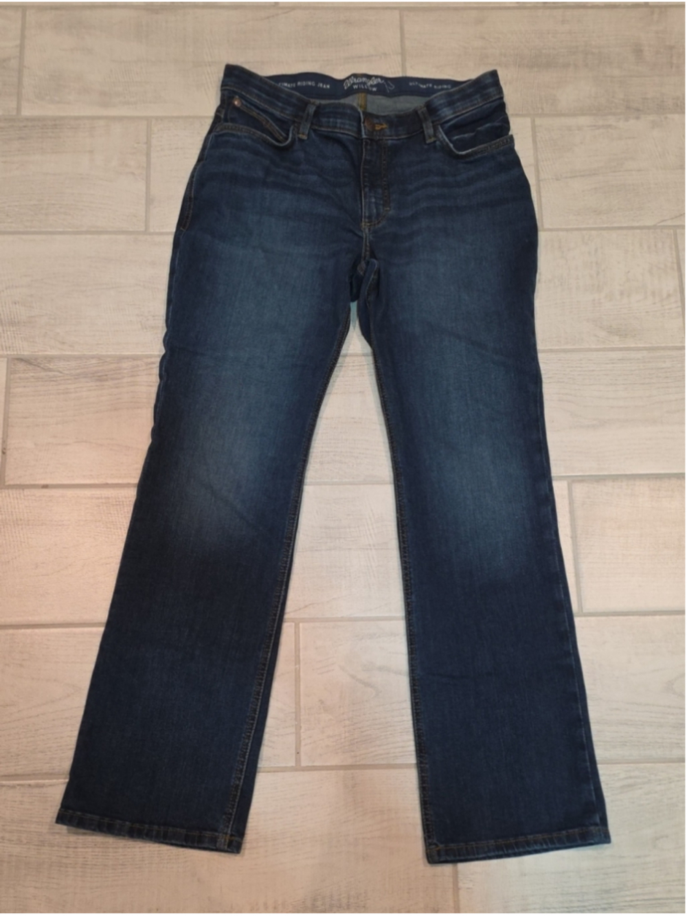 Wrangler Willow Bootcut Junior's Size 13x34 Dark Wash Stretch